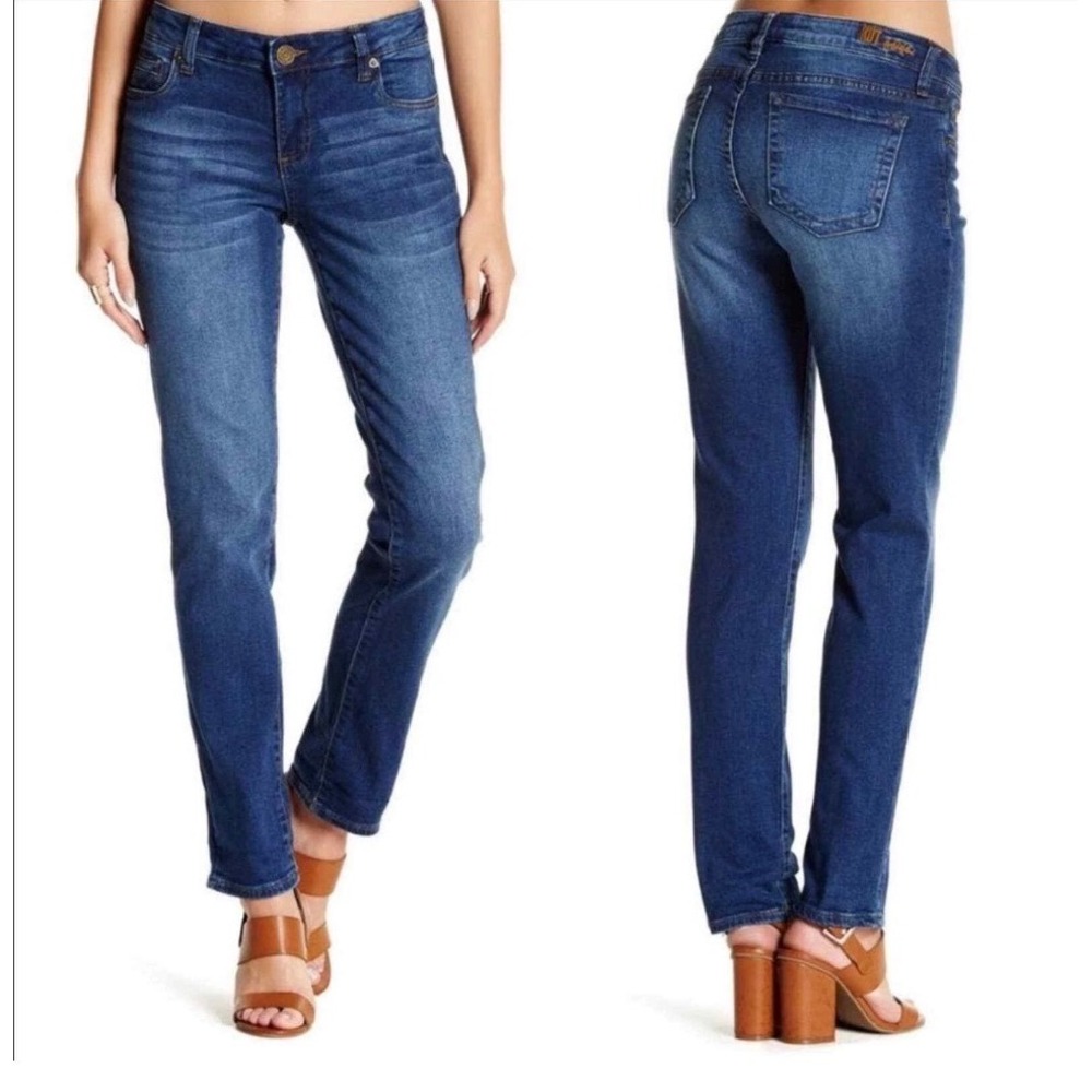 Kut from the Kloth Katy Boyfriend Jeans Dark Wash Blue Denim Size 10